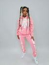 GLOW IN THE DARK SKELETON JOGGERS - BABY PINK