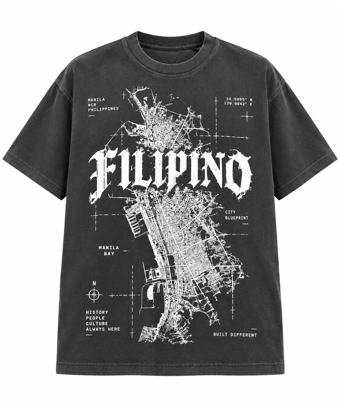 BLUEPRINT TEE - VINTAGE GREY