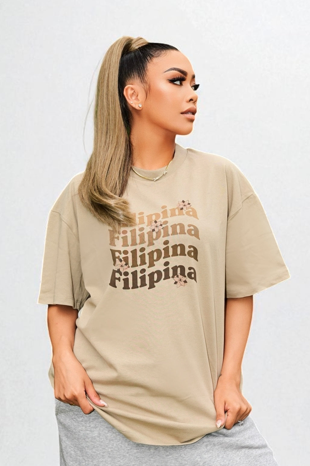 FILIPINA TEE - OATMEAL